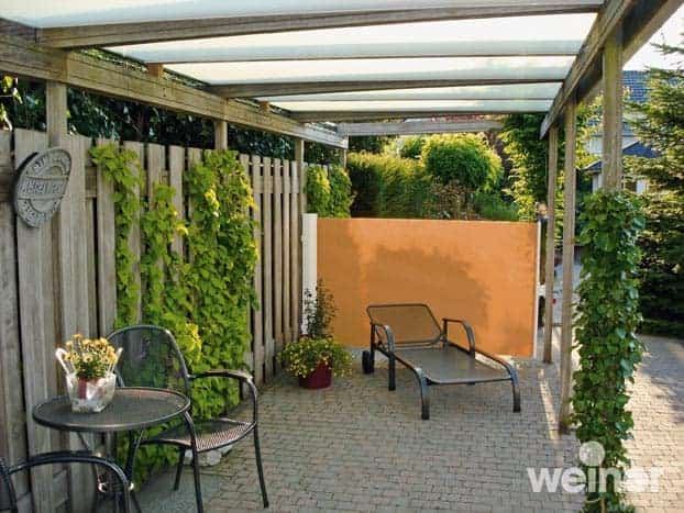 Udtræksmarkise til overdækket terrasse
