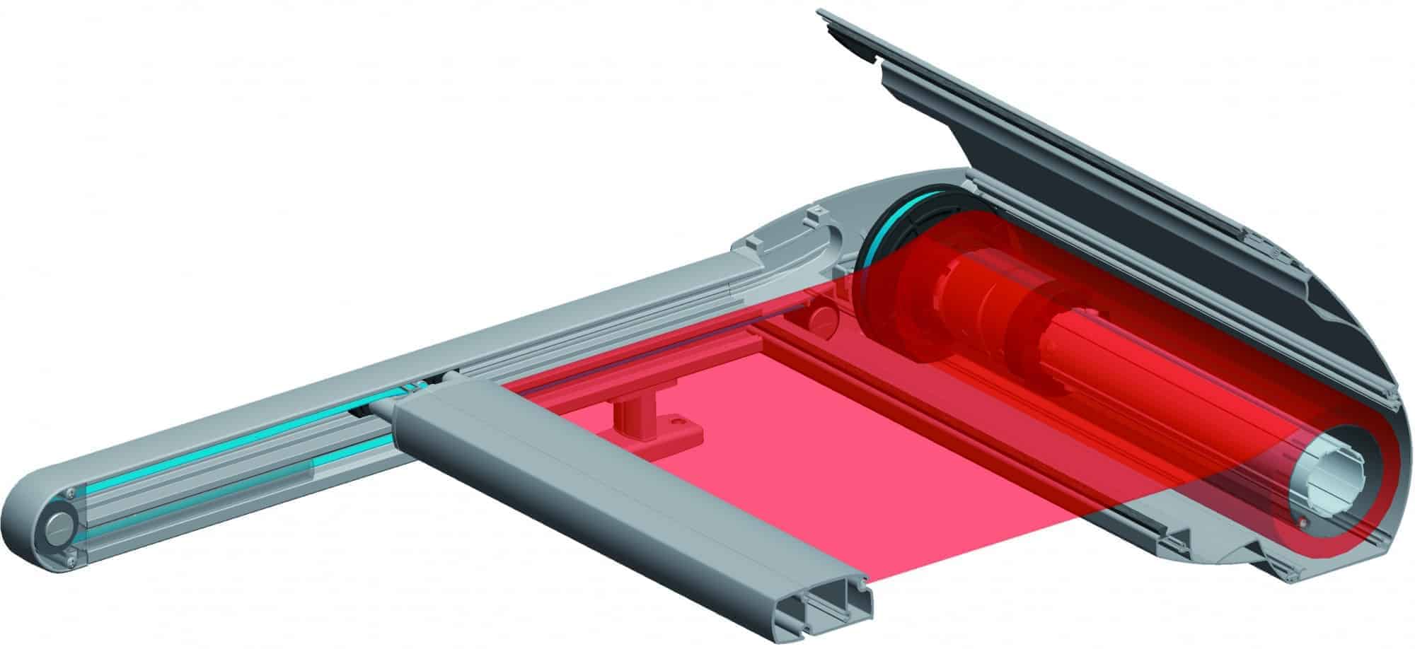 Teknisk illustraiton Renson Vegascreen.