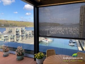 Pergolamarkise Corradi Pergotenda Maestro monteret på tagterrasse i Vejle