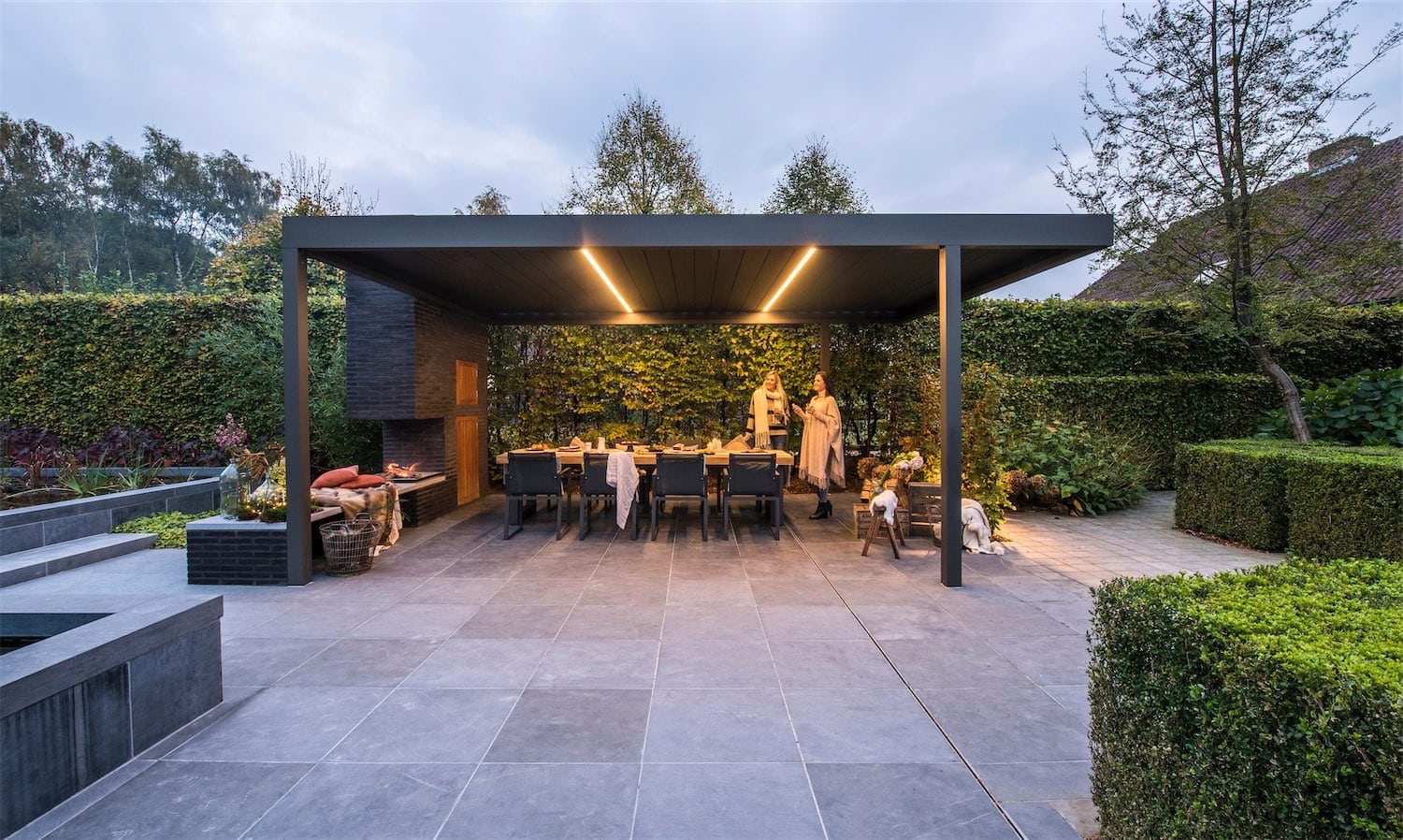 Renson Algarve pergola med lameller og lys