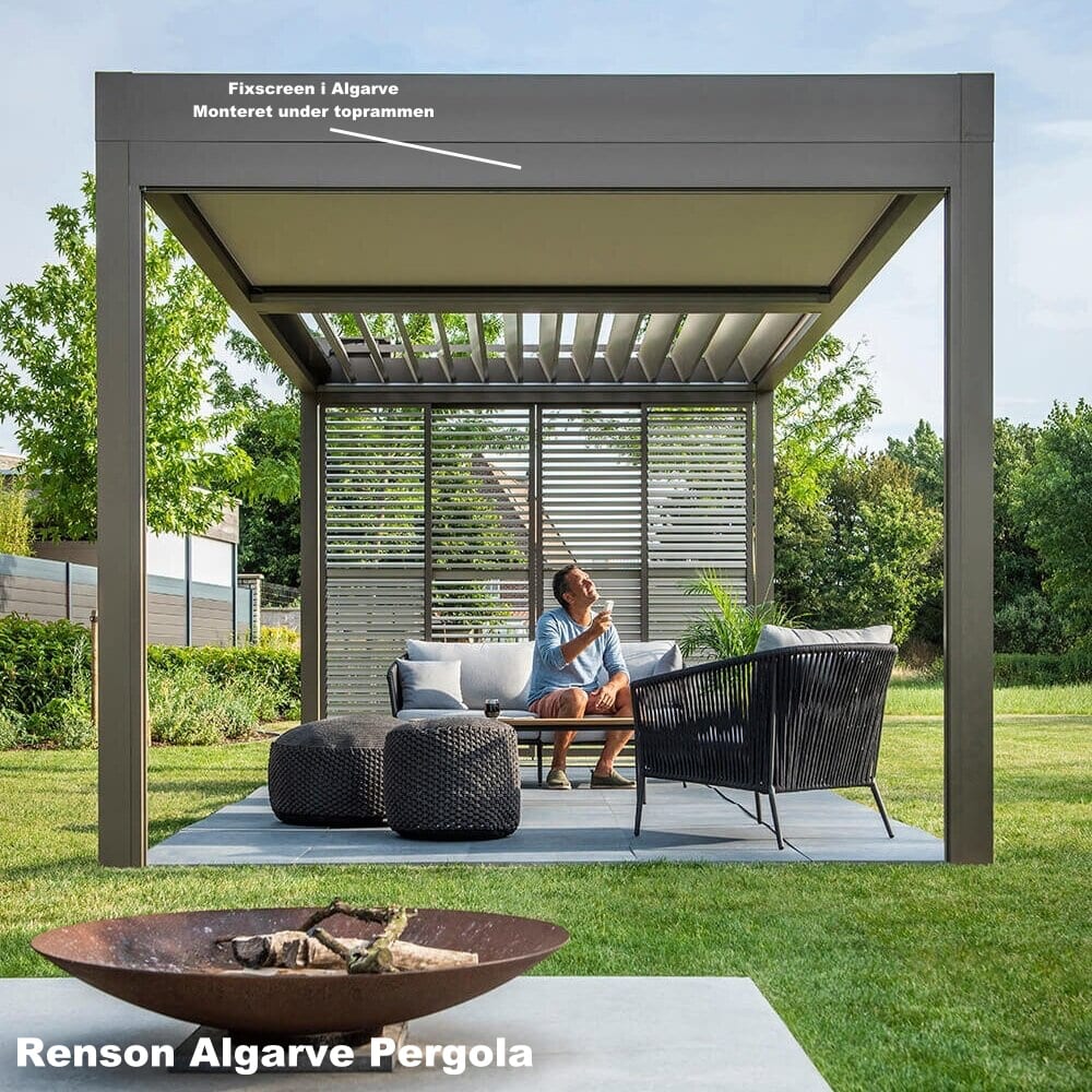 Algarve pergola fra Renson med Fixscreen