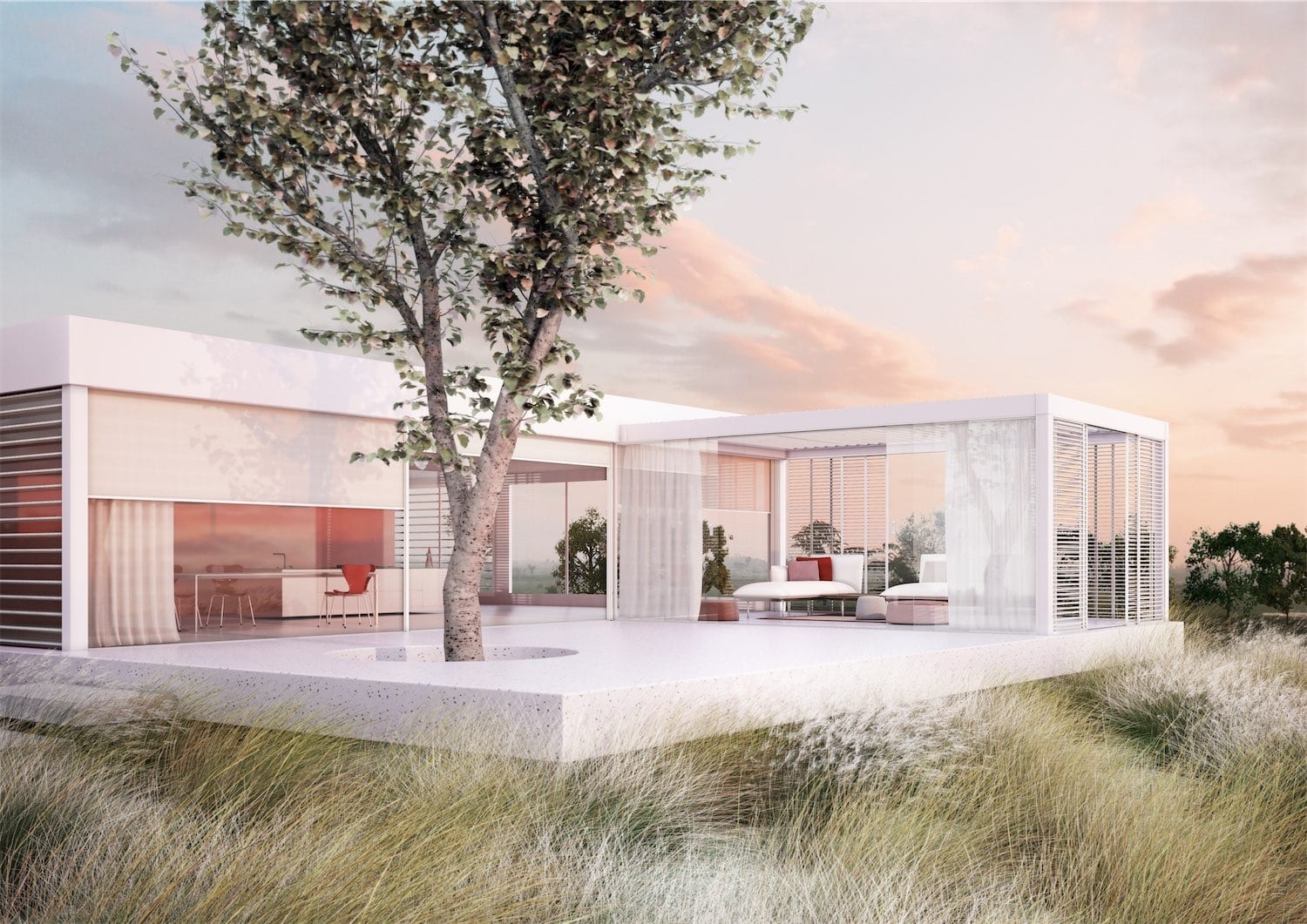 Tech Cocoon design style på en pergola fra Renson