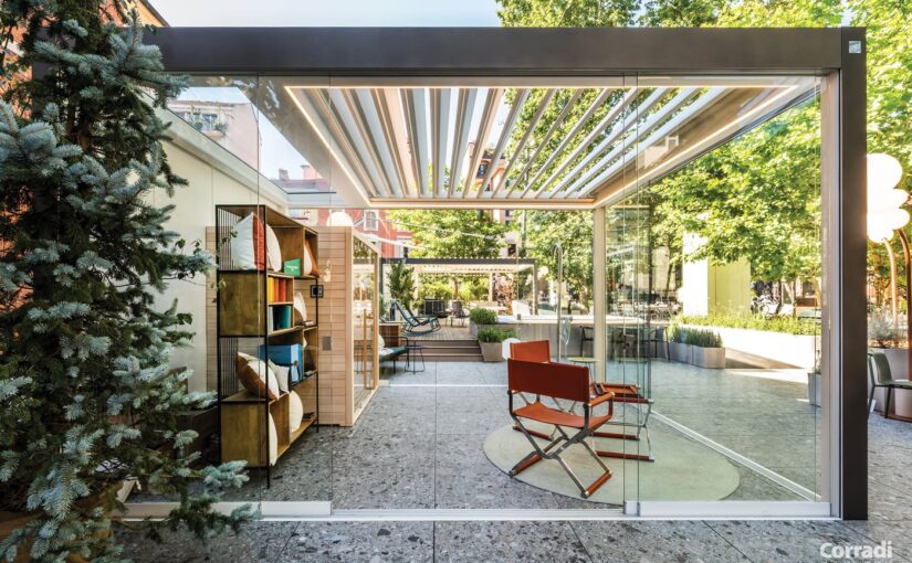pergola med sider og sky view - Corradi Imago
