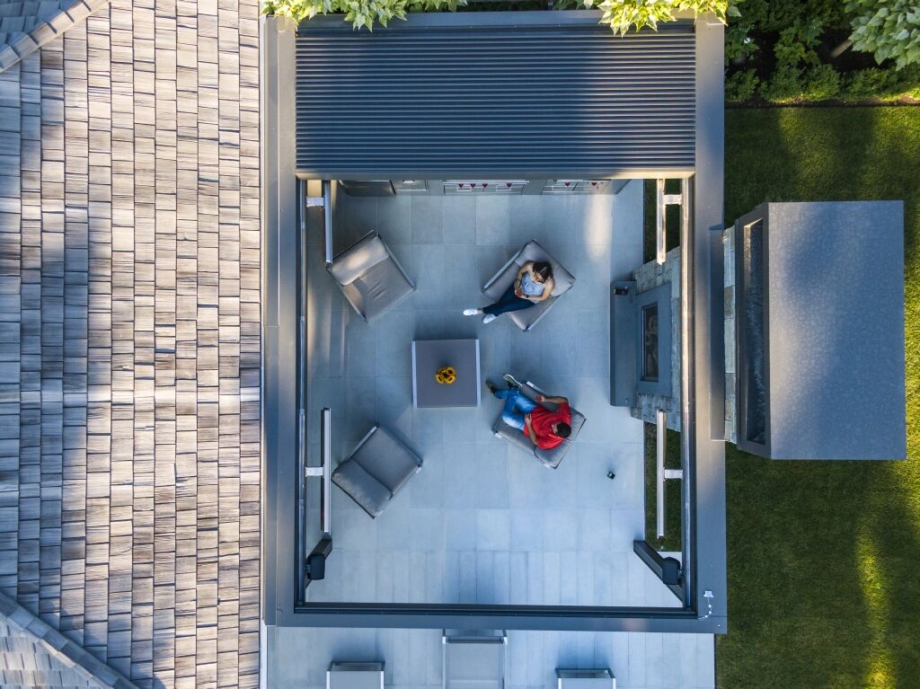 Funktionsprincip på en Renson Skye pergola