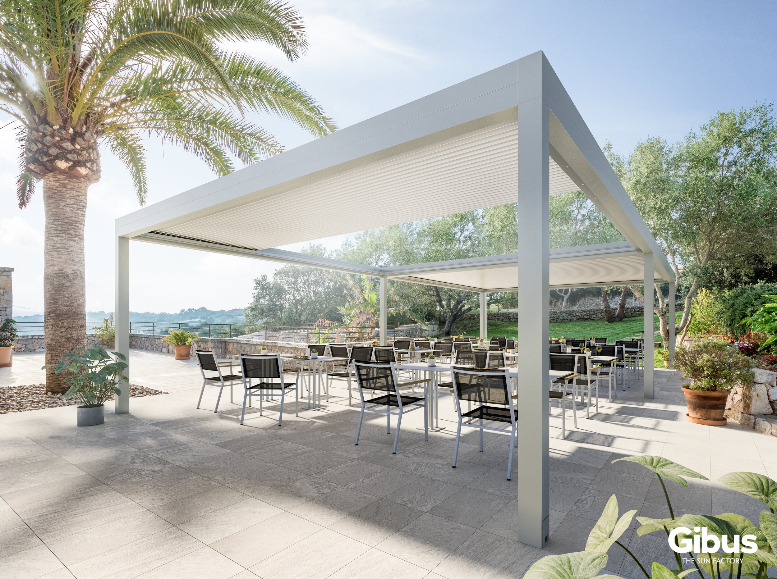 Sammenkoblet Sway pergola