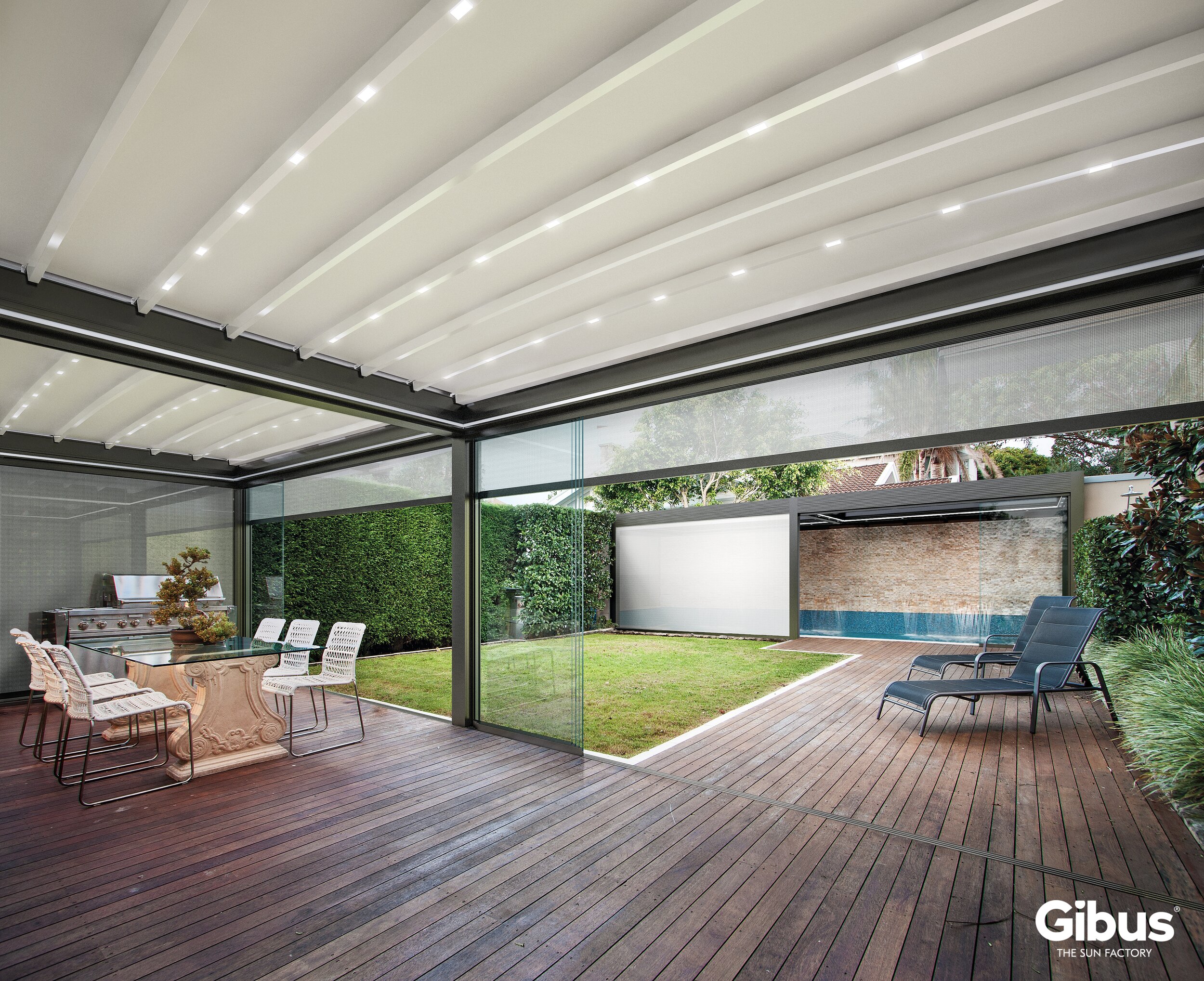 Gibus Azimut pergola med dug