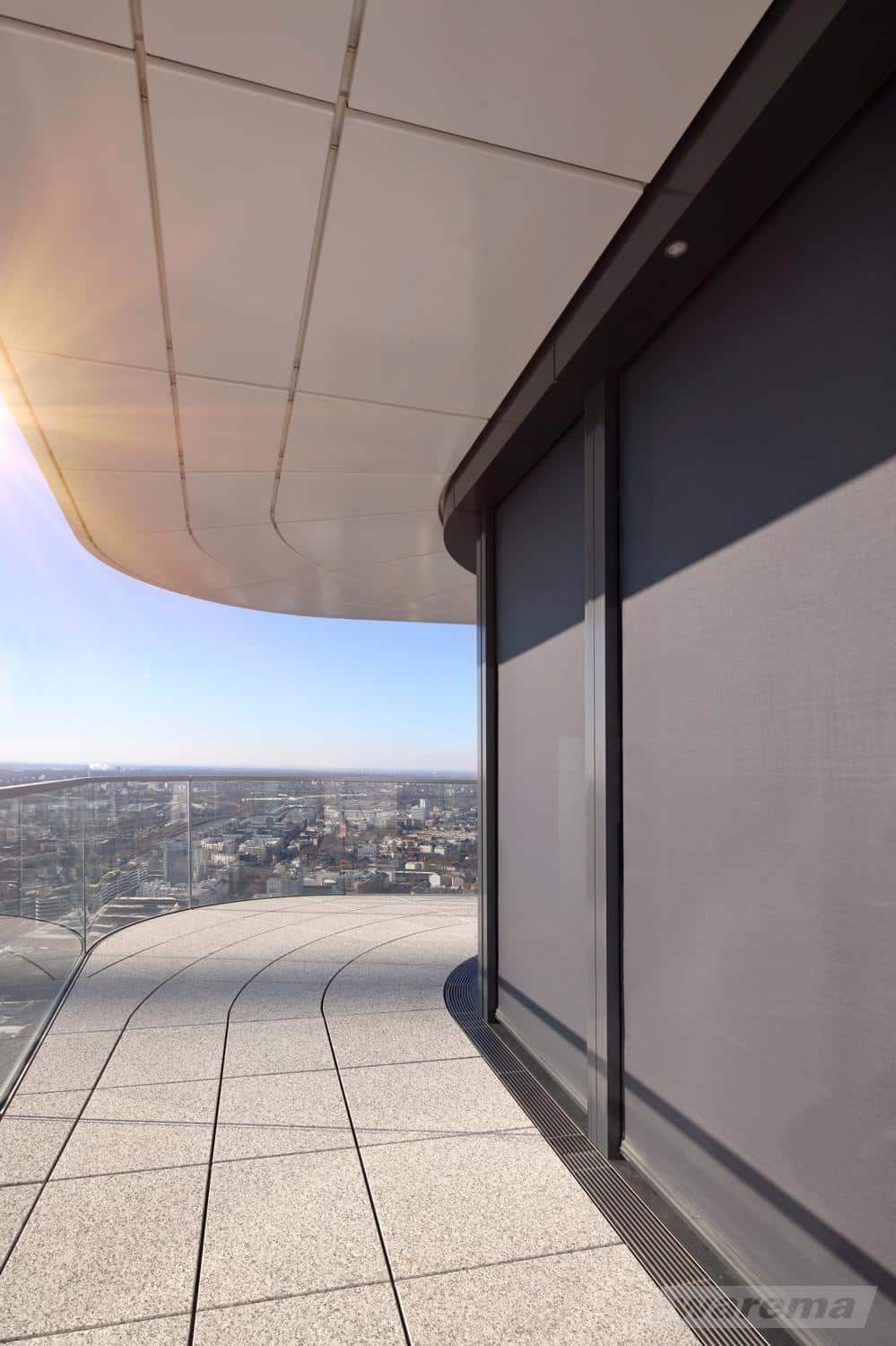 Warema zipscreen monteret på højhus