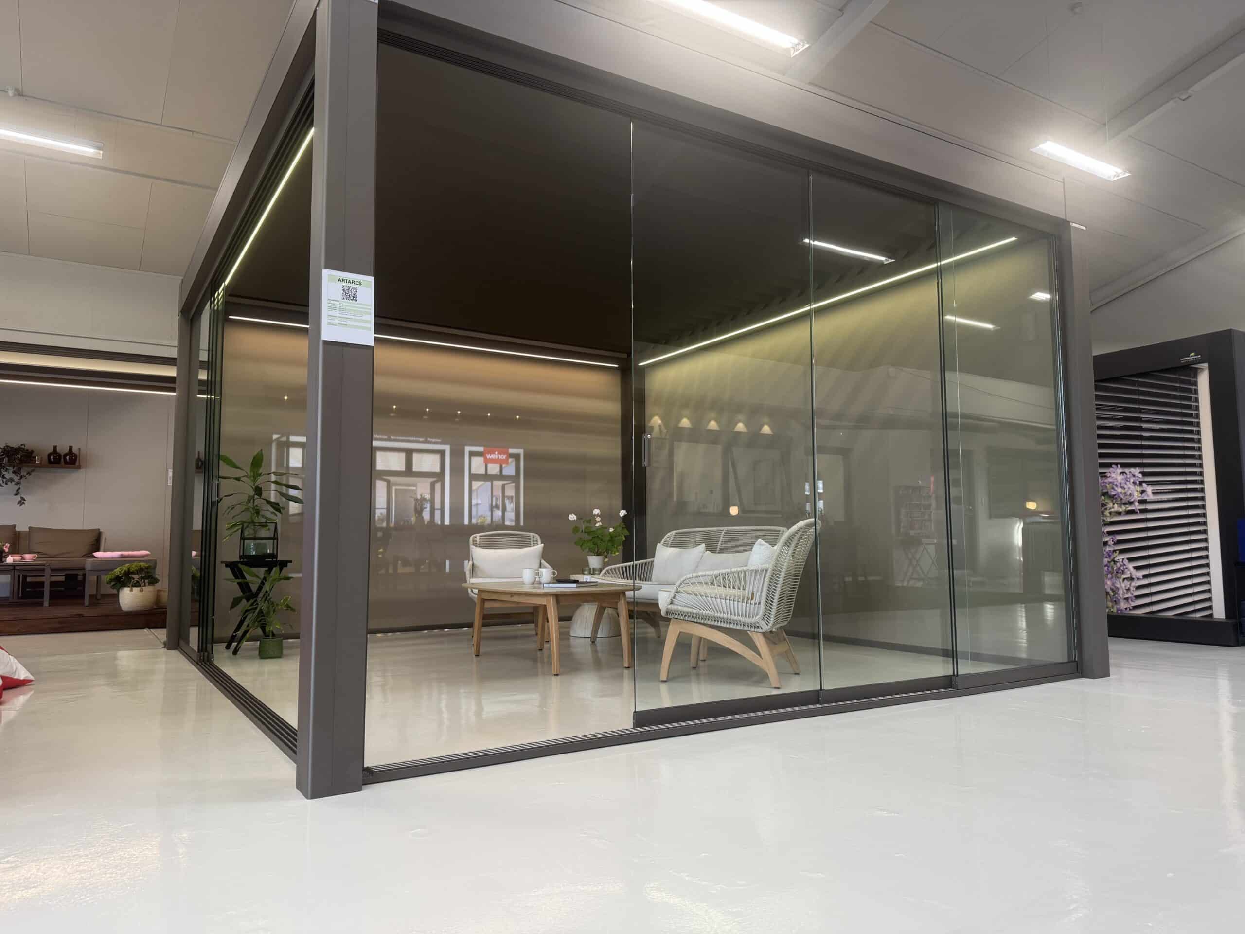 Artares showroom-model Rødekro Artares pergola i showroom Rødekro