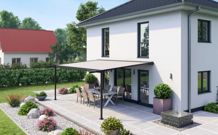 NovaTop pergolamarkise på moderne privat hus